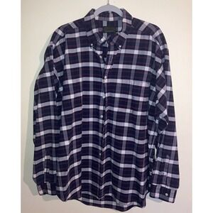 American Outpost Red, Black, White Plaid Mens XLarge Cotton Long Sleeve Shirt